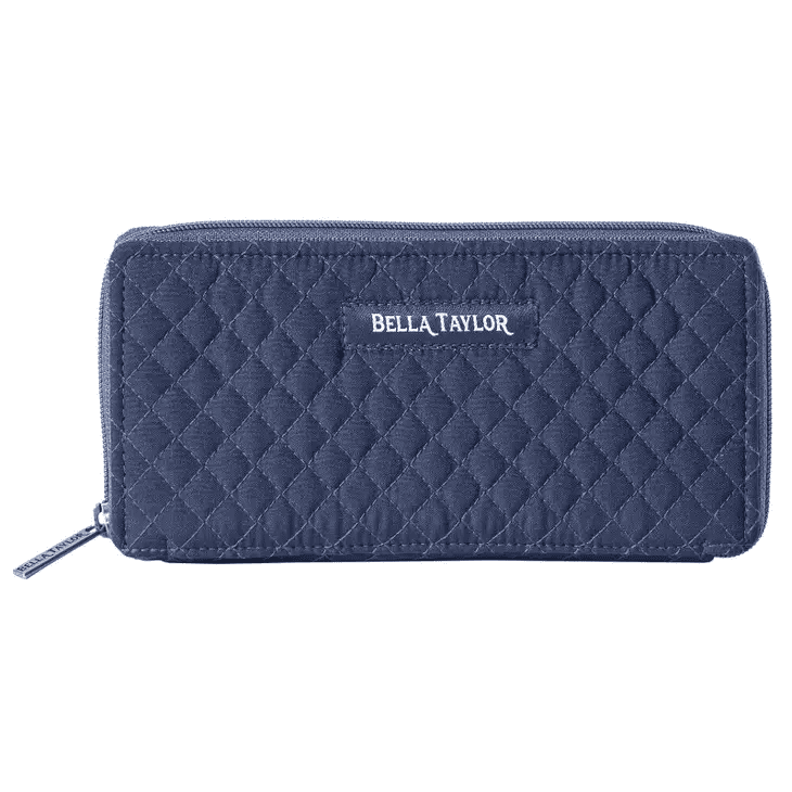 Solid Navy Rfid Slim Card Wallet - Shelburne Country Store