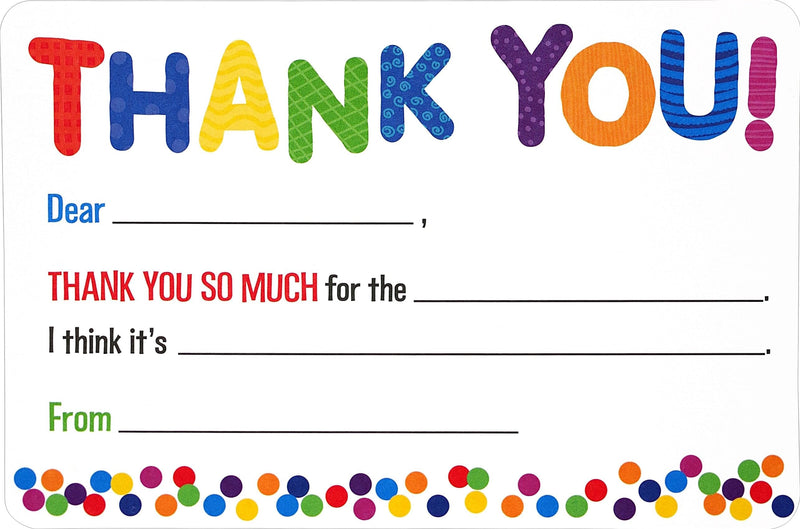 Thank You Notes Kids' Fill-In - Shelburne Country Store