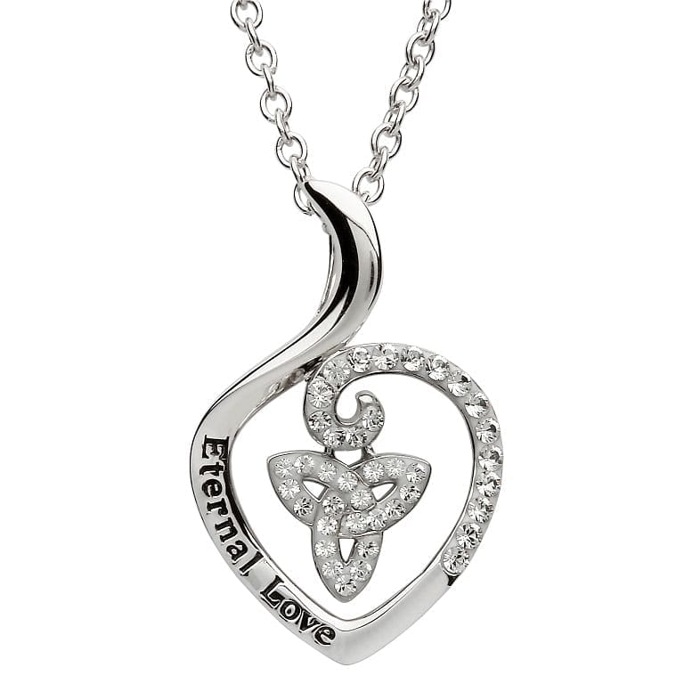 Silver Celtic Trinity Encrusted With White Swarovski Crystal - Shelburne Country Store