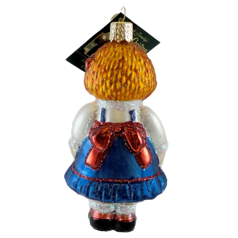 Old World Christmas Rag Doll Blown Glass Ornament Raggady - Girl - Shelburne Country Store