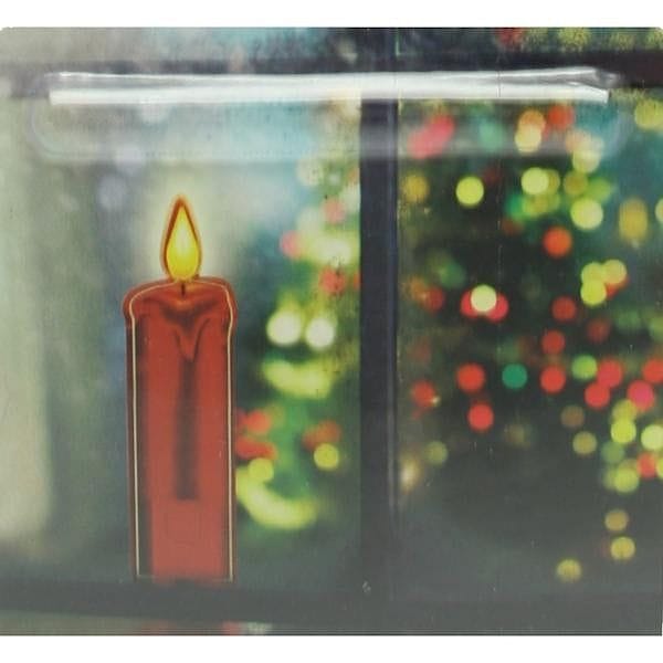 LED Window Cling Candle -  Red - Shelburne Country Store