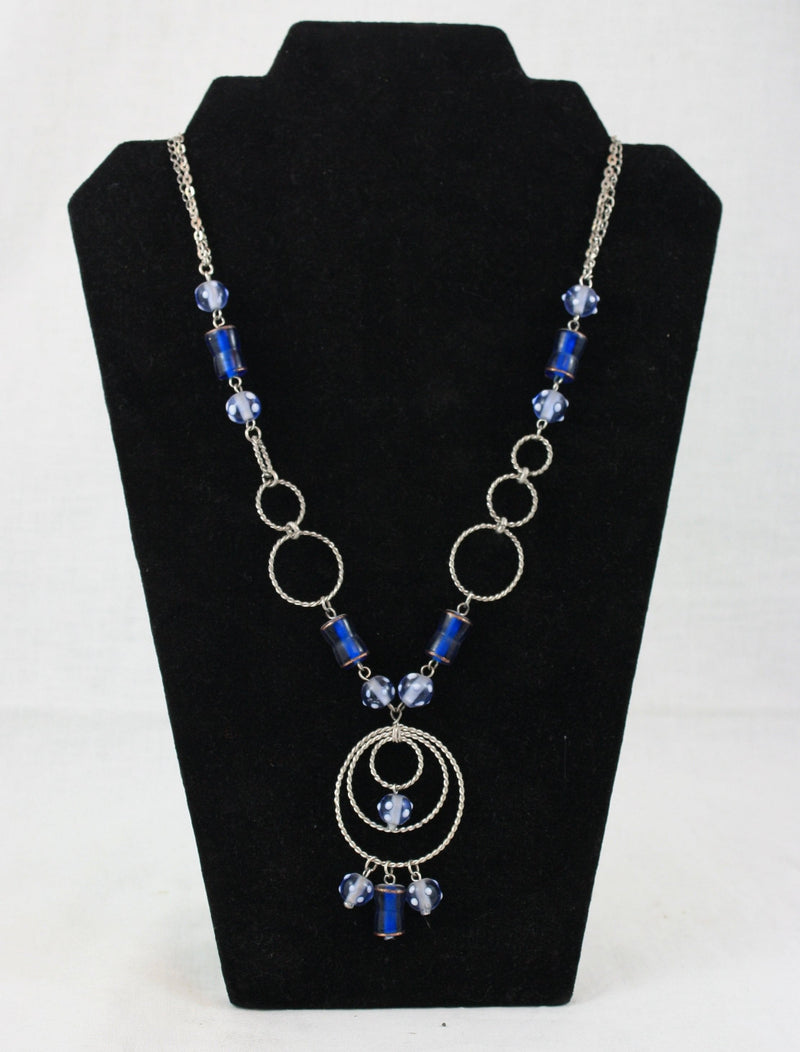 Blue Glass Necklace  16-18 inch - Shelburne Country Store