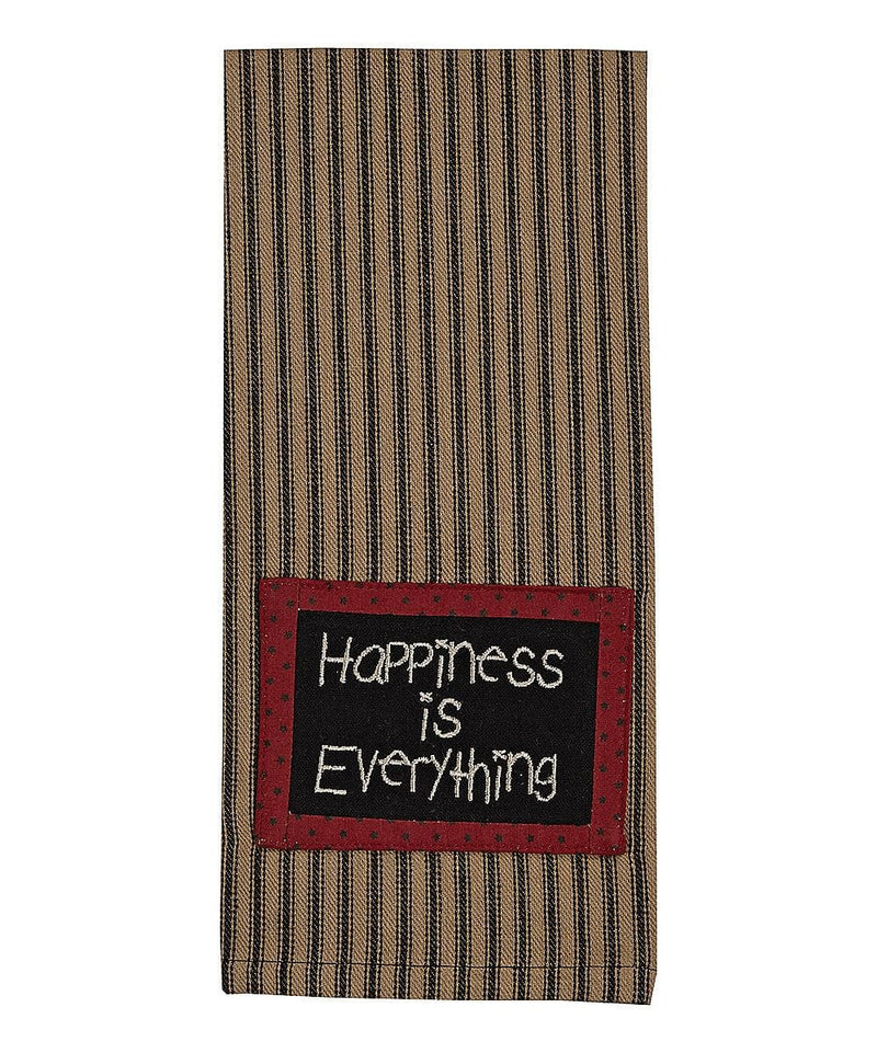 Happiness Is Everything Embroidered Dishtowel - Shelburne Country Store