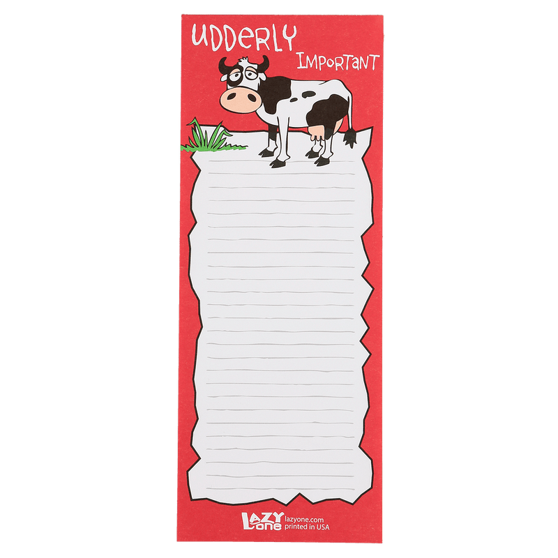 Magnetic Notepad - Udderly Important - Shelburne Country Store