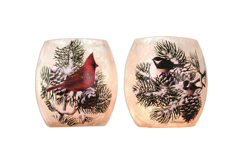 Lighted Glass Jar - Winter Bird - - Shelburne Country Store