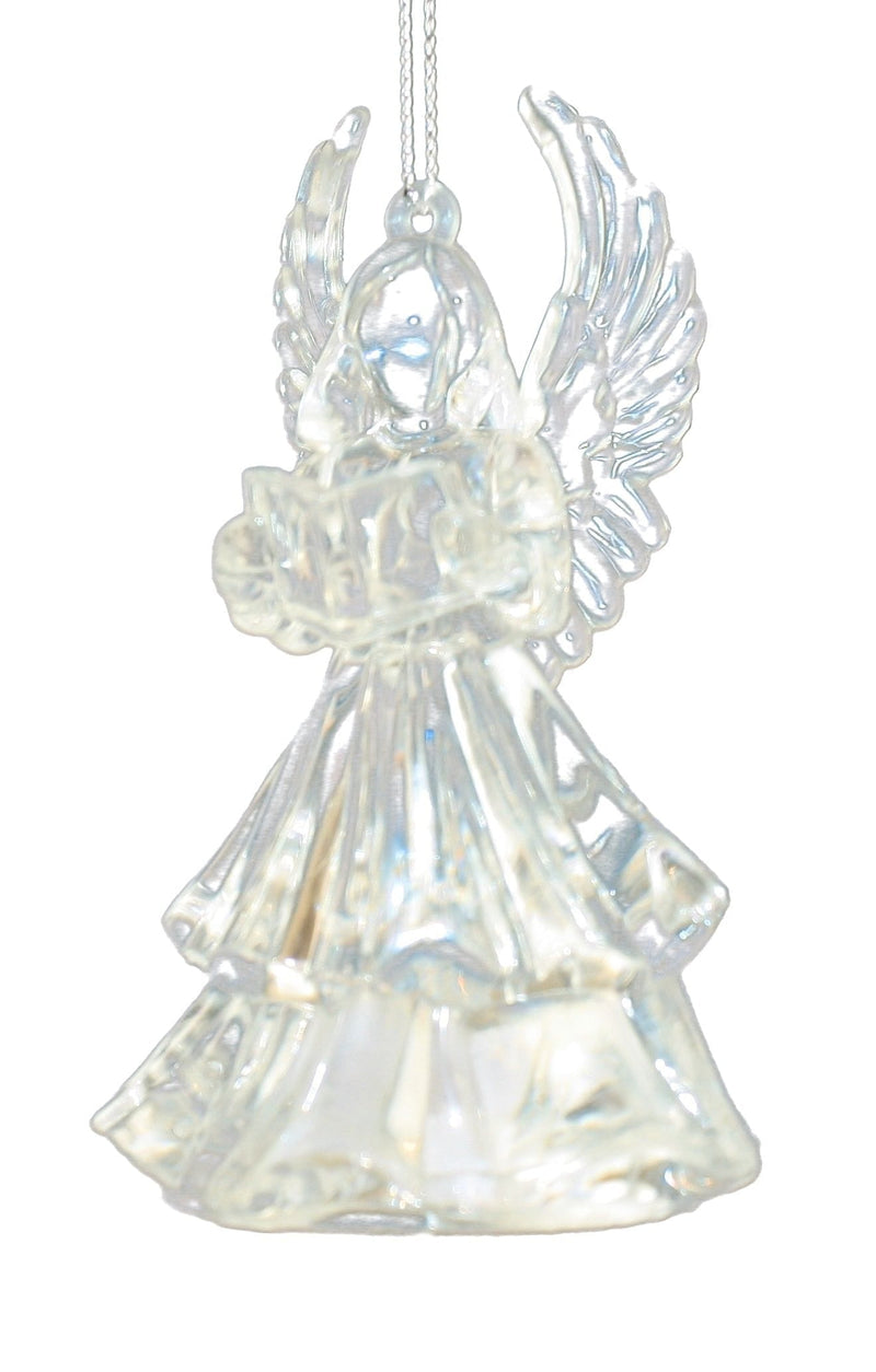 Battery-Operated LED Angel Ornament -  Harp - Shelburne Country Store