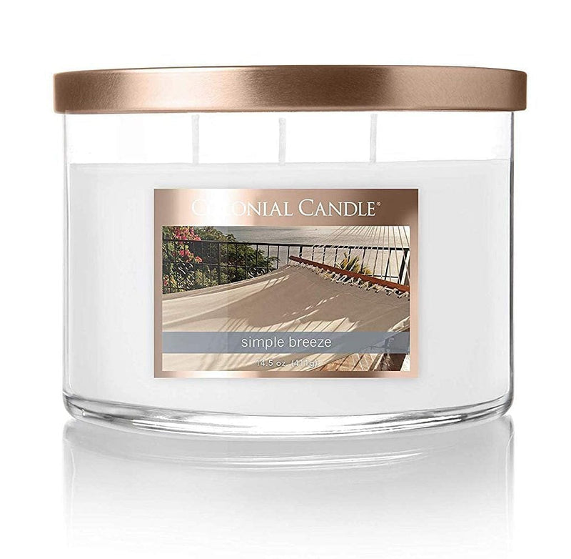 Colonial Candle 3 Wick Jar Candle - Simple Breeze - Shelburne Country Store