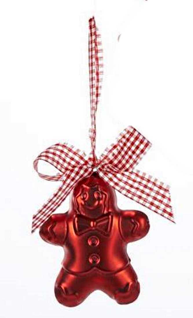 Gingham Ribbon Ornament -  Gingerbread - Shelburne Country Store
