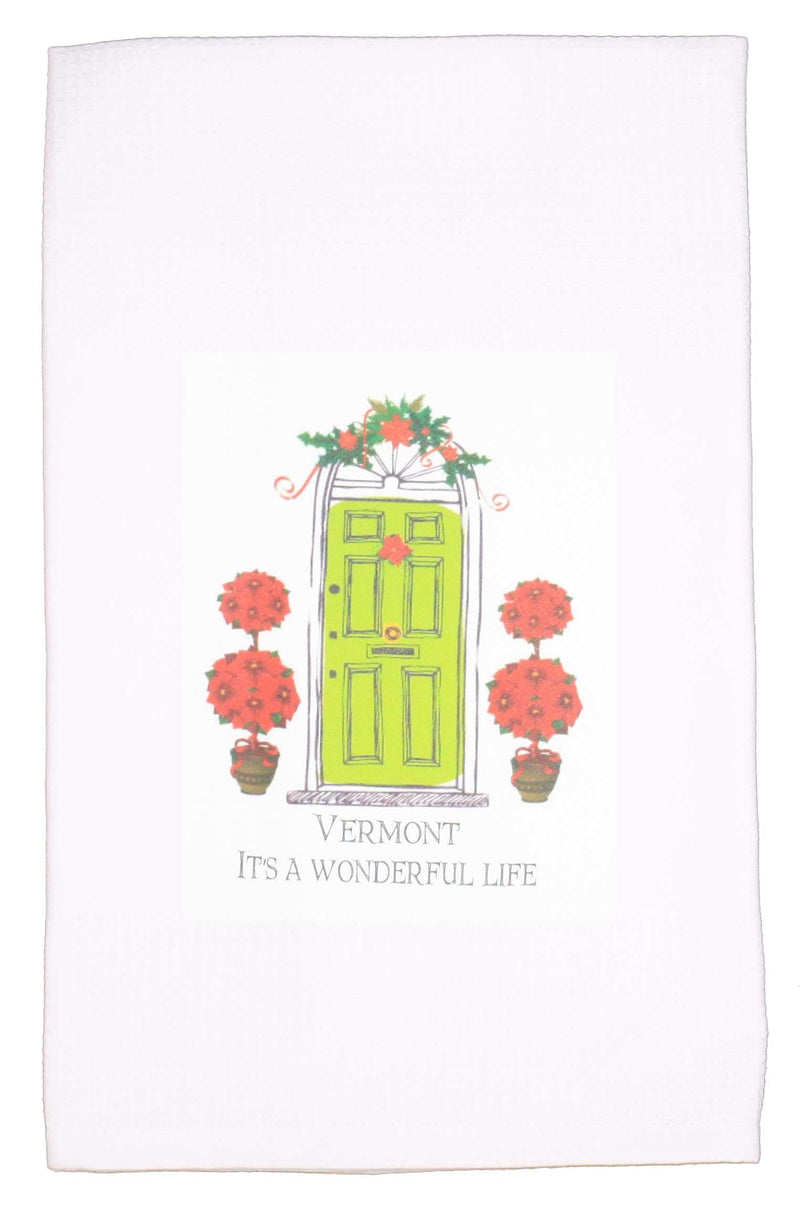 Mariasch Studios 26 inch X 20 inch Cotton Waffle Towel - - Shelburne Country Store