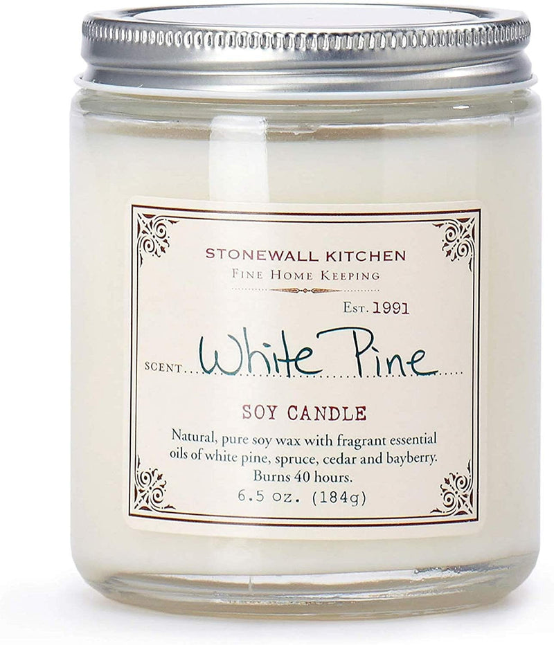 Stonewall Kitchen White Pine Soy Candle - 6.5 oz jar - Shelburne Country Store