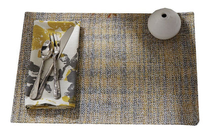 Elana Woven Placemat - Gold & Gray - Shelburne Country Store