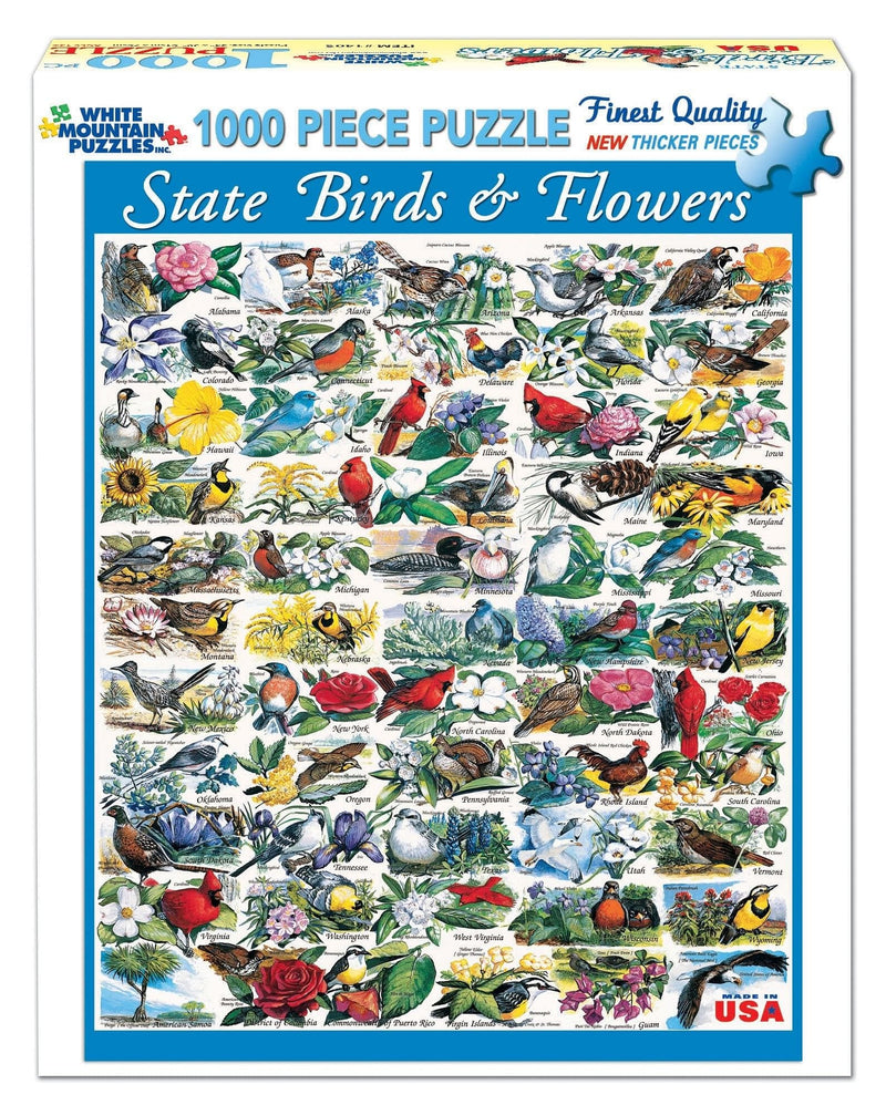 State Birds & Flowers - 1000 Piece Jigsaw Puzzle - Shelburne Country Store