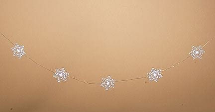 10' Outdoor Battery Operated Acrylic Snowflake String Lights - Shelburne Country Store