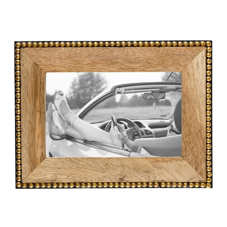 Wooden Beaded Photo Frame - Shelburne Country Store