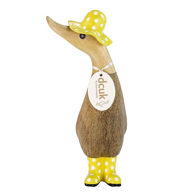 Dcuk Duckling Yellow Hat Wellies Spotted - Shelburne Country Store