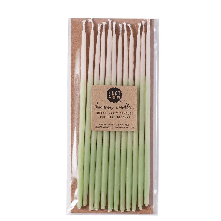 Tall Mint Ombre Beeswax Birthday Candles - Shelburne Country Store