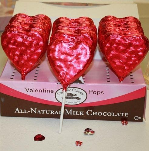 Solid Chocolate Heart Pop - Shelburne Country Store