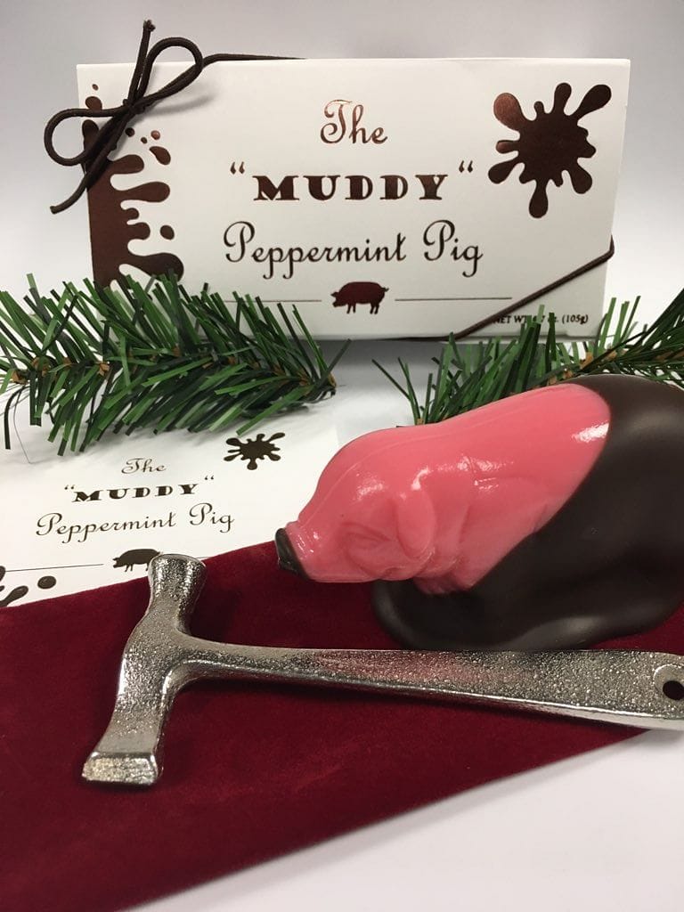 The Famous Peppermint Pig -  Tucker the Muddy Pig - Shelburne Country Store