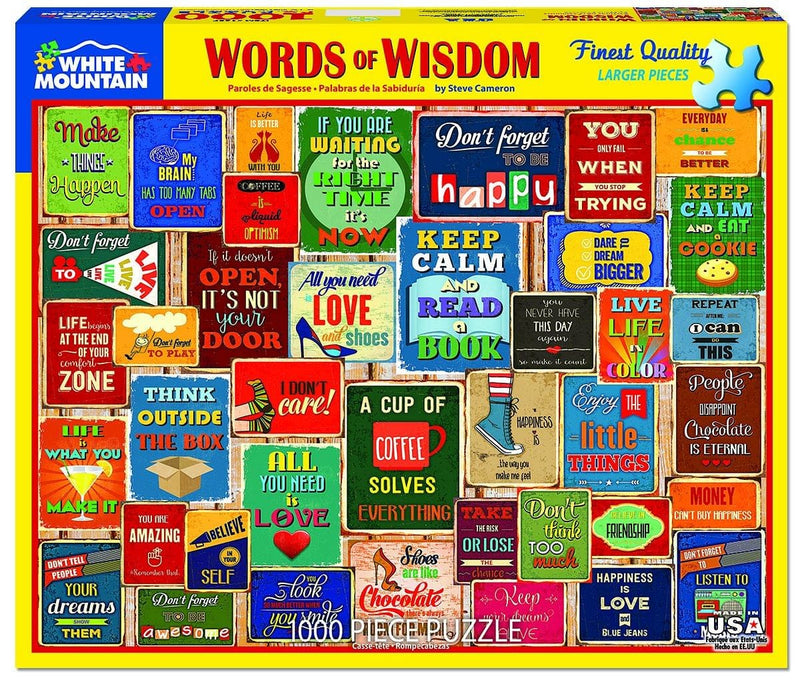 Words Of Wisdom - 1000 Piece Jigsaw Puzzle - Shelburne Country Store