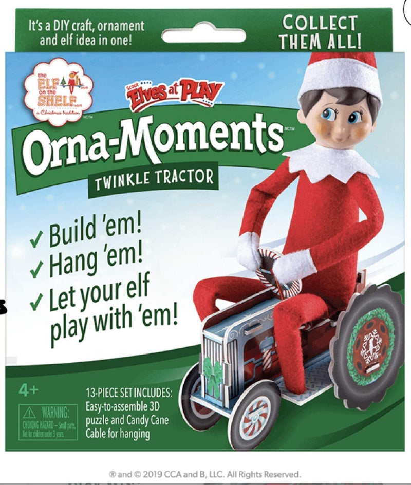 The Elf on the Shelf Orna-Moments: Twinkle Tractor - Shelburne Country Store
