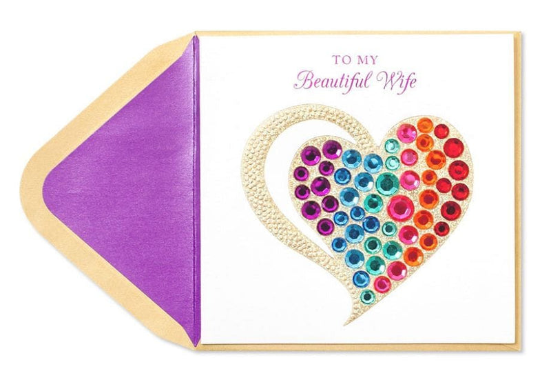 Gem Heart Mothers Day Card for Wife - Shelburne Country Store