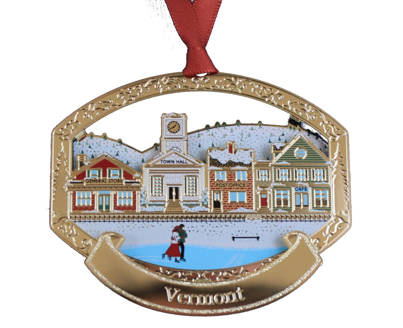 Wintry Village Vermont Ornament - Shelburne Country Store