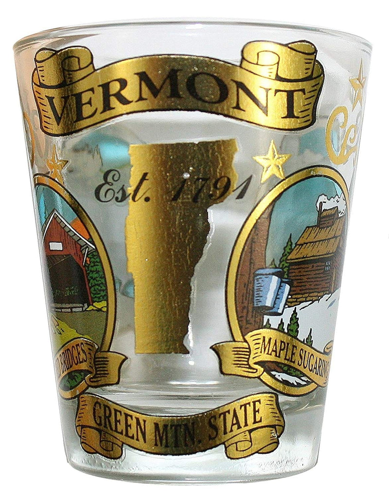 Vermont Four Icon Shot Glass - Shelburne Country Store