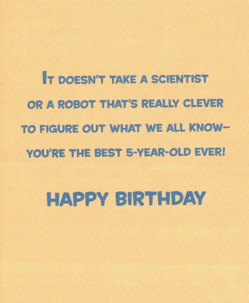 Robot You're turning 5! Birthday Card - Shelburne Country Store