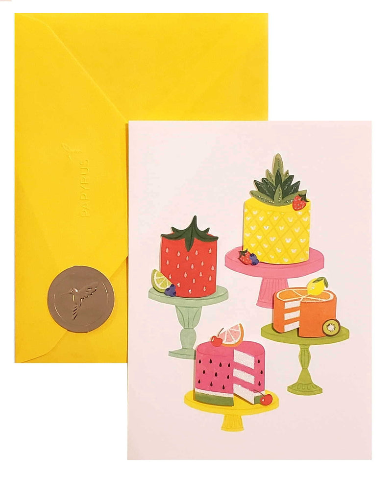 Multi Fruit Cakes - Birthday Card - Shelburne Country Store