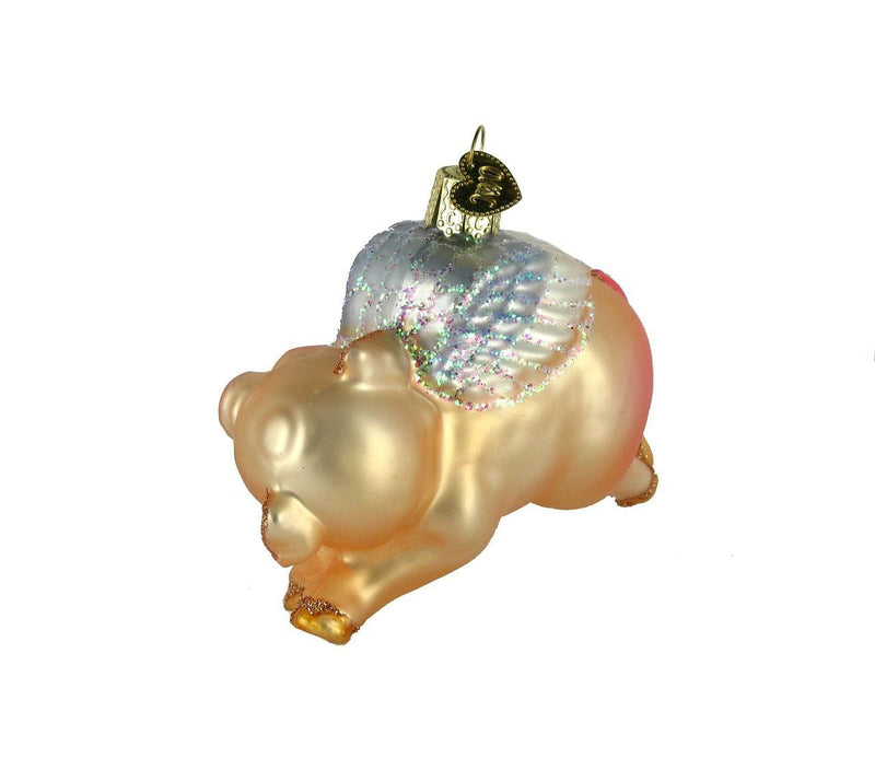 Old World Christmas Flying Pig Glass Blown Ornament - Shelburne Country Store