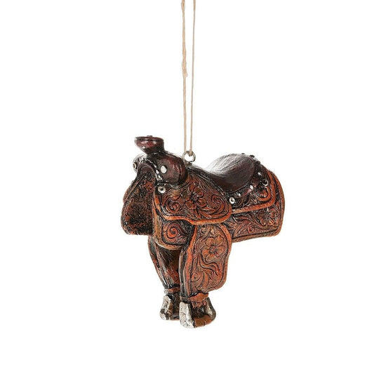 Western Saddle Ornament - Shelburne Country Store