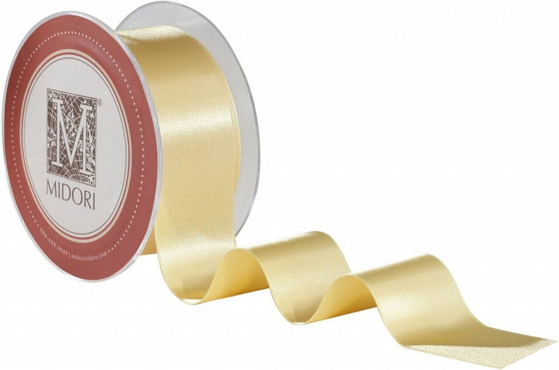 Double Faced Satin 2.75" Ribbon - Maize - Per Yard - Shelburne Country Store