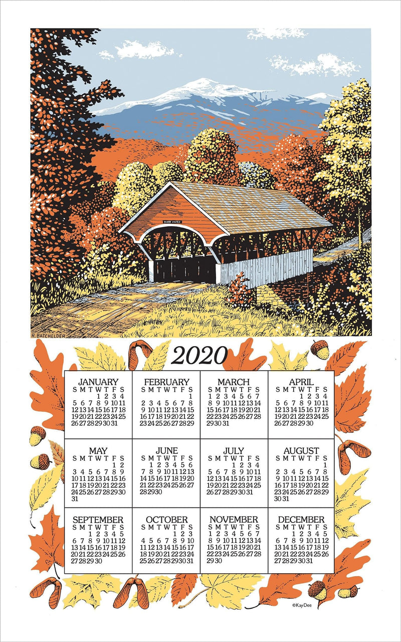 2020 Linen Calendar Towel - - Shelburne Country Store