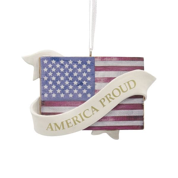 America Proud Flag Ornament - Shelburne Country Store