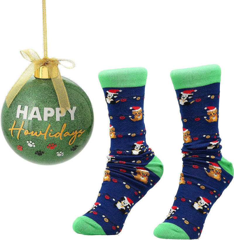 4" Ornament with Holiday Socks - Happy Howlidays - Shelburne Country Store