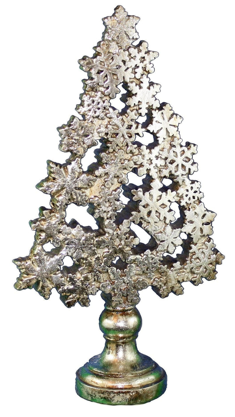 Melrose - Polystone Snowflake Tree - - Shelburne Country Store