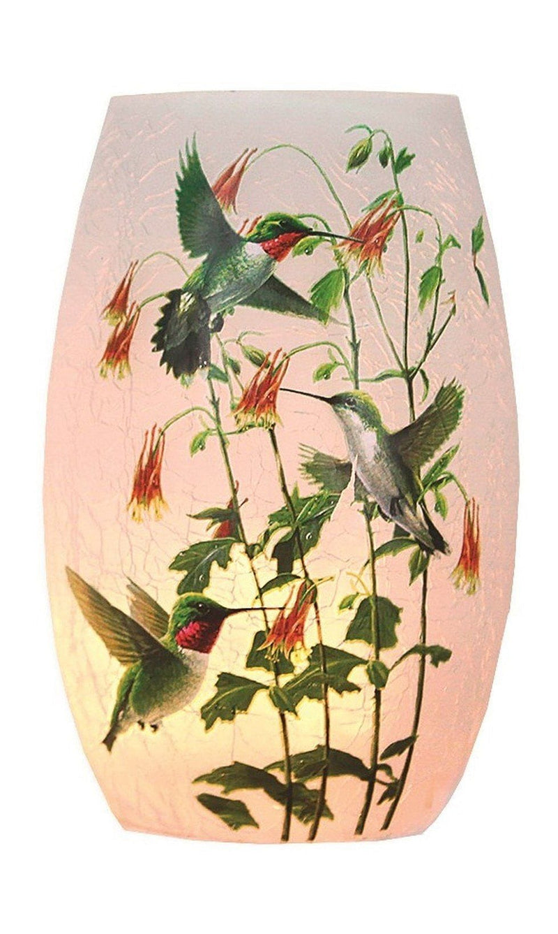 Lighted 5 Inch Vase - Hummingbirds - - Shelburne Country Store