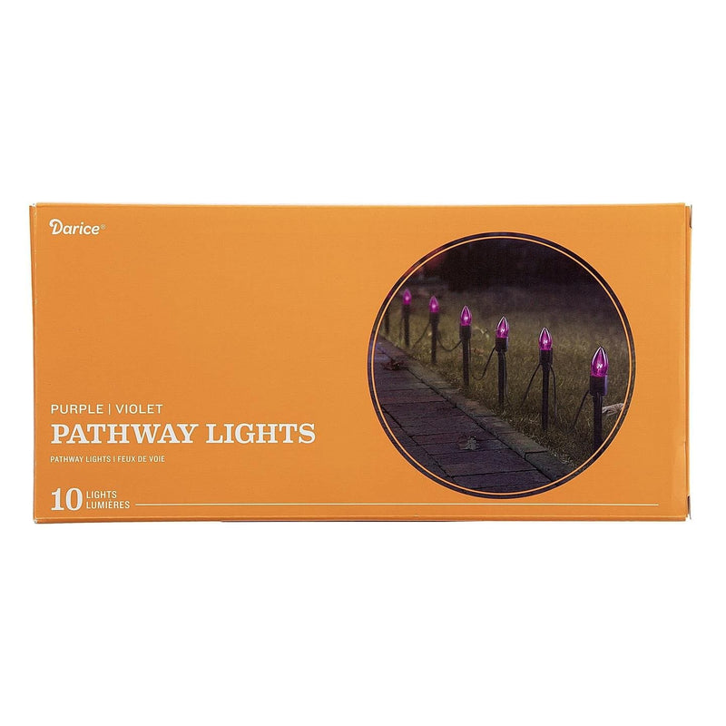 10 Purple Halloween Driveway Marker Lights - 9 feet - Shelburne Country Store