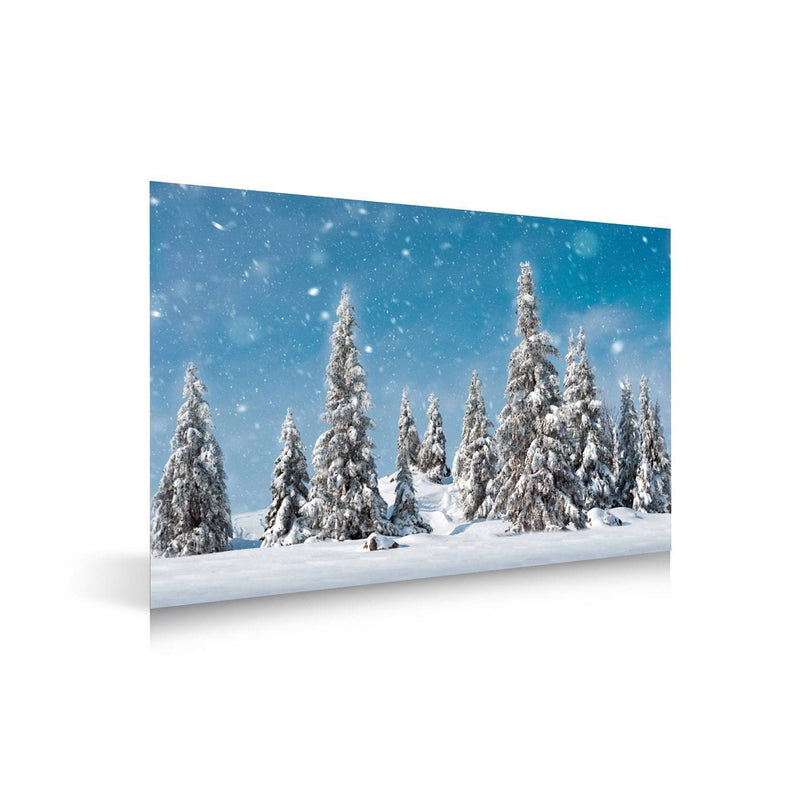 Village Background - Snowy Pine Trees - 30.7 x 22.8 Inch - Shelburne Country Store