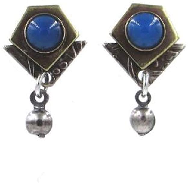 Blue Onyx Stone And Drop Post Earrings - Shelburne Country Store