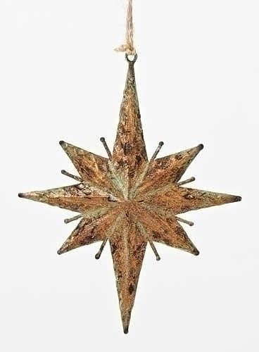 Gold Moravian Star Ornament - 5" - Shelburne Country Store