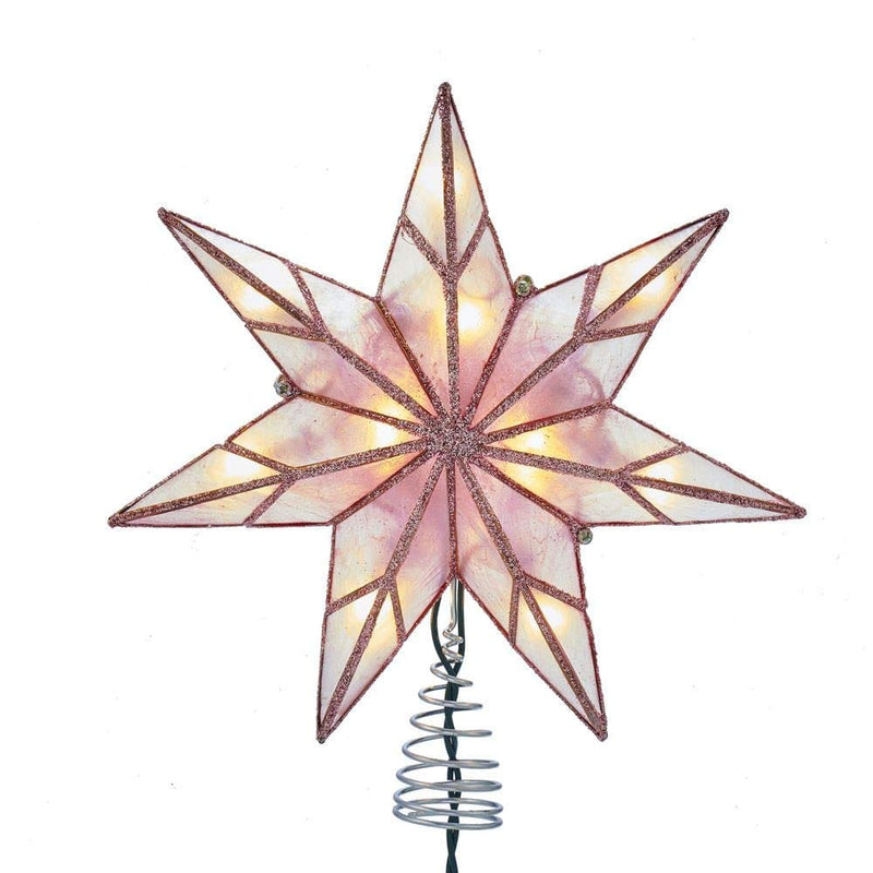 Pink Capiz Star Treetop 10-Light 7-Point - Shelburne Country Store