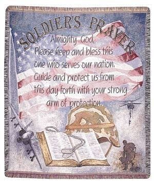 Soldier's Prayer Tapestry Throw Blanket - Shelburne Country Store