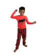 Kids Moose Print Cotton Top Fleece Pant Pajamas - - Shelburne Country Store