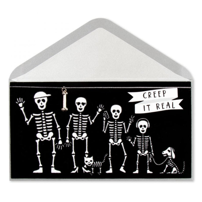 Skeleton Family Creep It Reel Halloween Card - Shelburne Country Store
