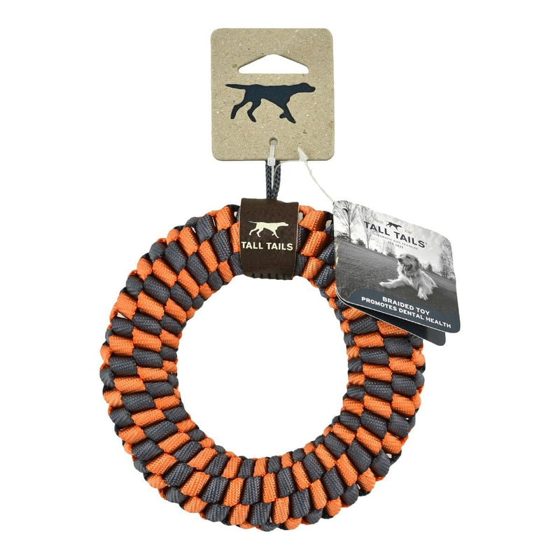 Orange & Charcoal Braided Ring Toy - - Shelburne Country Store