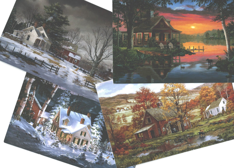 Fred Swan Note Card Set - Four Season Freinds - Shelburne Country Store