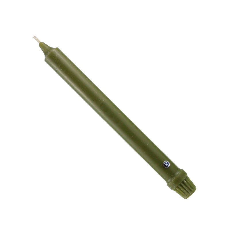 Colonial Candle Single Taper Candle (Moss Green) - - Shelburne Country Store