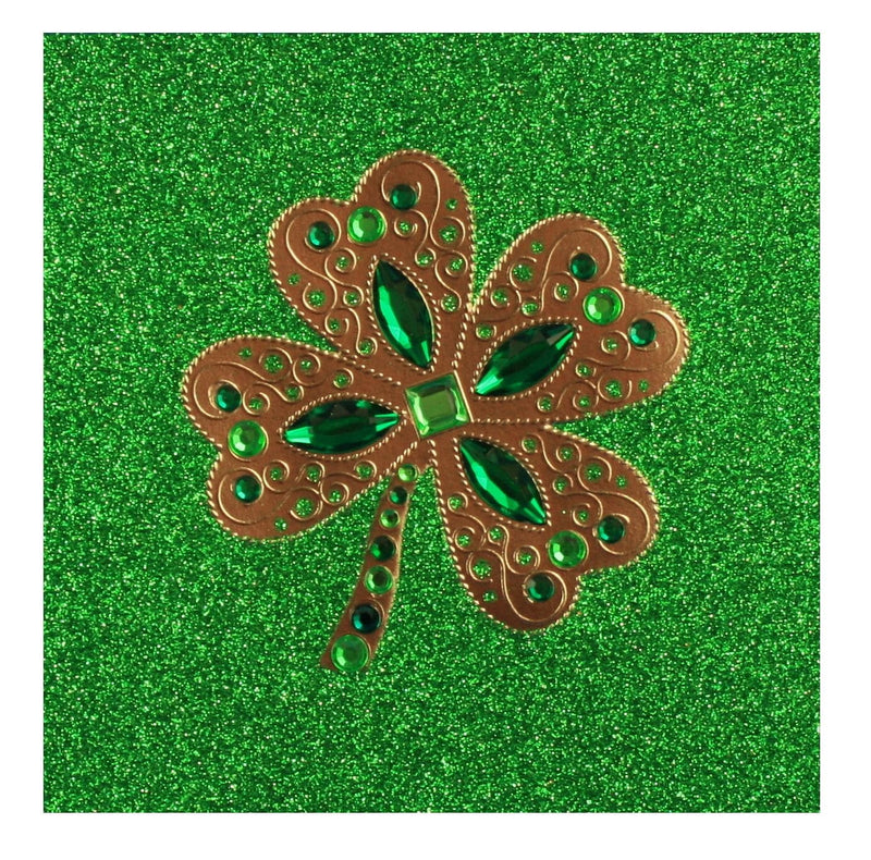Glitter Shamrock St. Patrick's Day Card - Shelburne Country Store