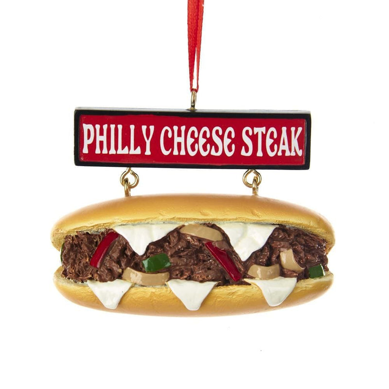 Cheese Steak Sandwich With Sign Ornament - Shelburne Country Store